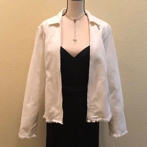 Liz Claiborne - White Cotton Denim Jacket